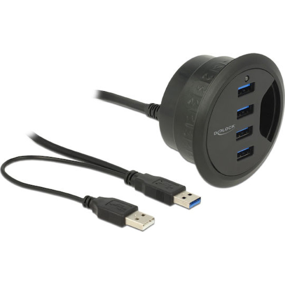 DeLock USB 3.0 Hub 4 Θυρών με σύνδεση USB-A