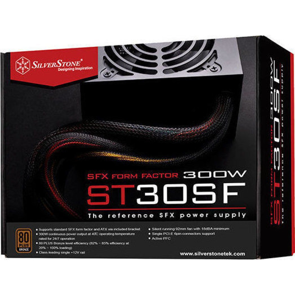 Silverstone Strider SFX 300W rev. 2.0 300W Μαύρο Τροφοδοτικό Υπολογιστή Full Wired 80 Plus Bronze