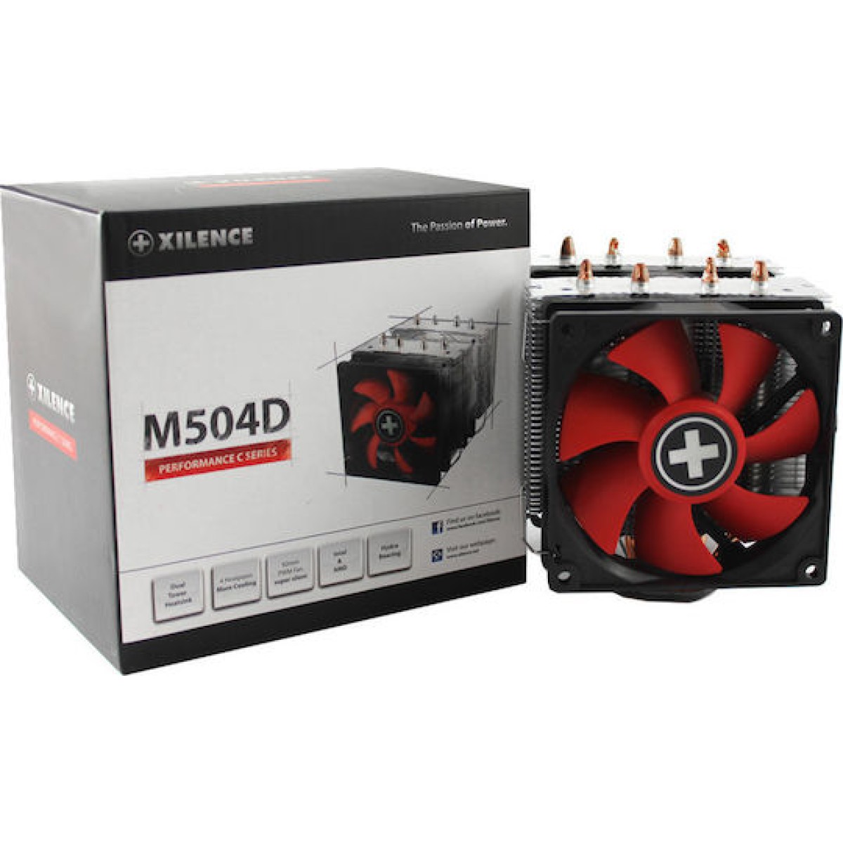 Xilence M504D Ψύκτρα Επεξεργαστή για Socket AM4/115x/AM3/AM3+ Κόκκινη