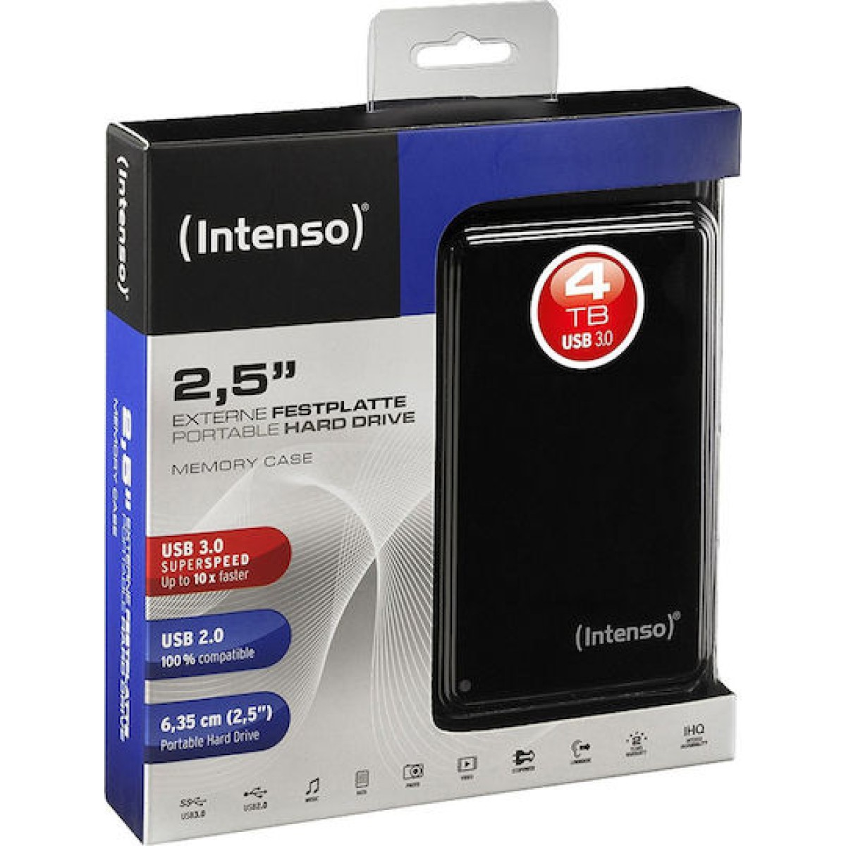Memory Case 4 TB, Externe Festplatte (schwarz, Micro-USB-B 3.2 Gen 1 (5 Gbit/s))