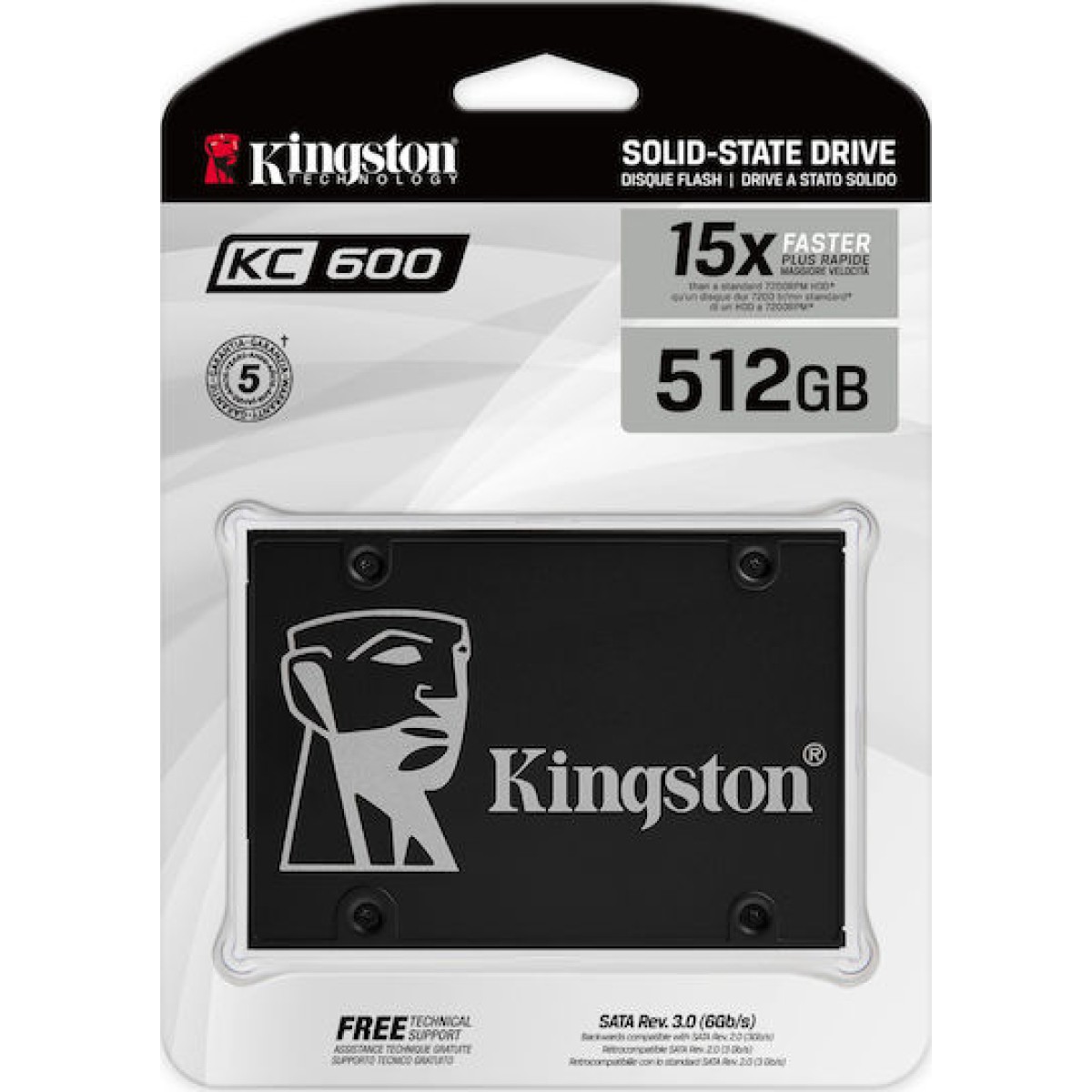 KC600 1024 GB (schwarz, SATA 6 Gb/s, 2,5")