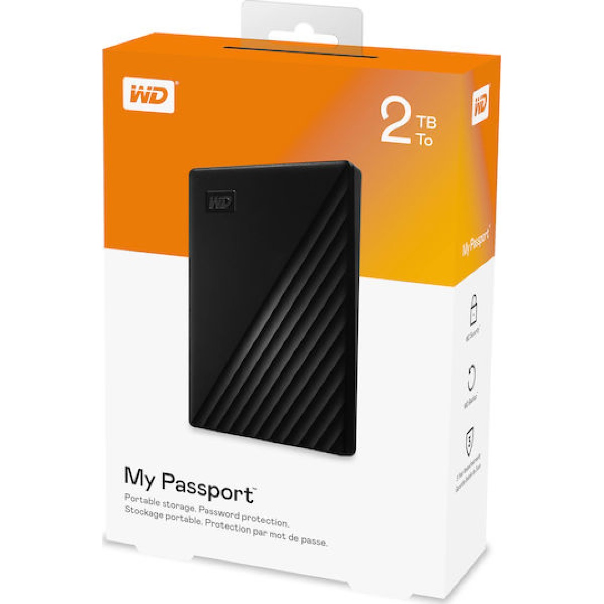 My Passport 2 TB, Externe Festplatte (schwarz, Micro-USB-B 3.2 Gen 1)