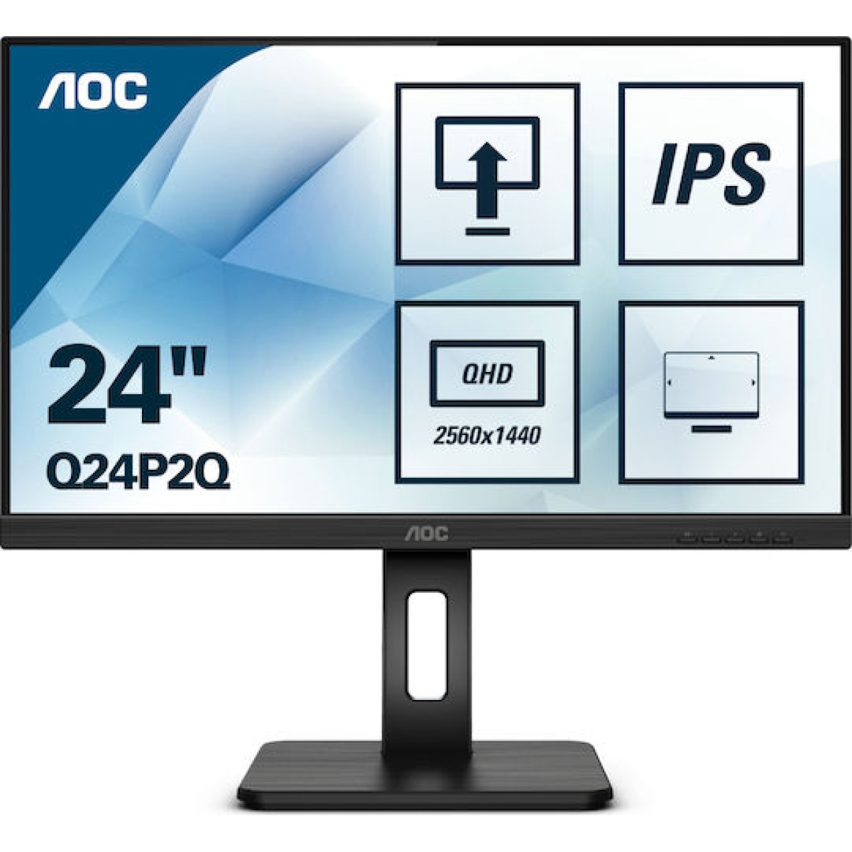 Q24P2Q (60 cm (24 Zoll), schwarz, FullHD, IPS, 75 Hz)