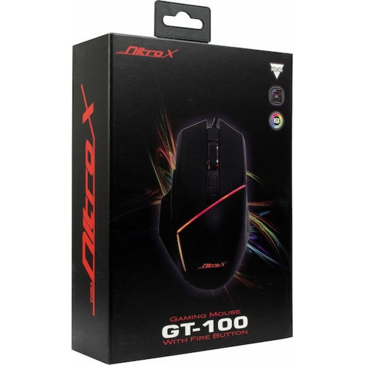 Inter-Tech Nitrox GT-100 RGB Gaming Ποντίκι 6400 DPI Μαύρο