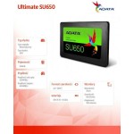 Ultimate SU650 256 GB (schwarz, SATA 6 Gb/s, 2,5")