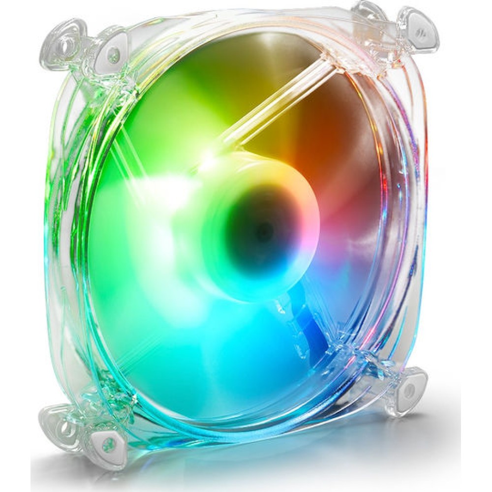 Sharkoon SHARK Disc Case Fan 120mm με RGB Φωτισμό και Σύνδεση 3-Pin Λευκό