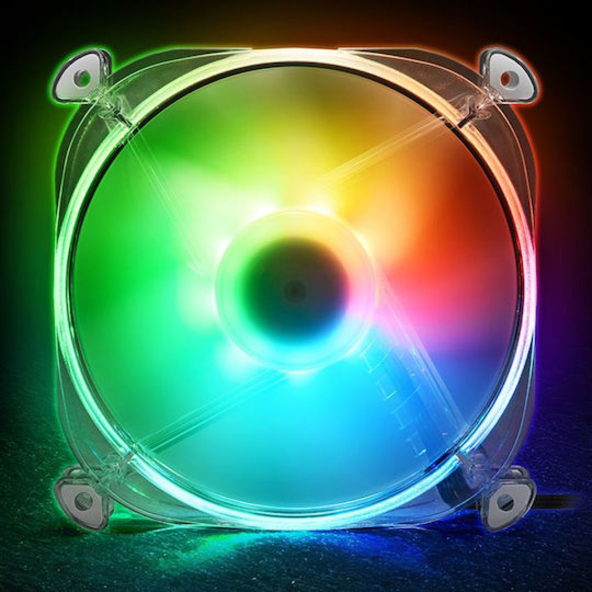 Sharkoon SHARK Disc Case Fan 120mm με RGB Φωτισμό και Σύνδεση 3-Pin Λευκό