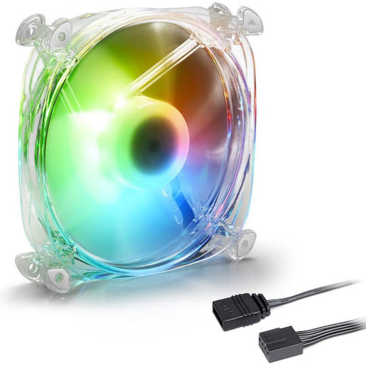 Sharkoon SHARK Disc Case Fan 120mm με RGB Φωτισμό και Σύνδεση 3-Pin Λευκό