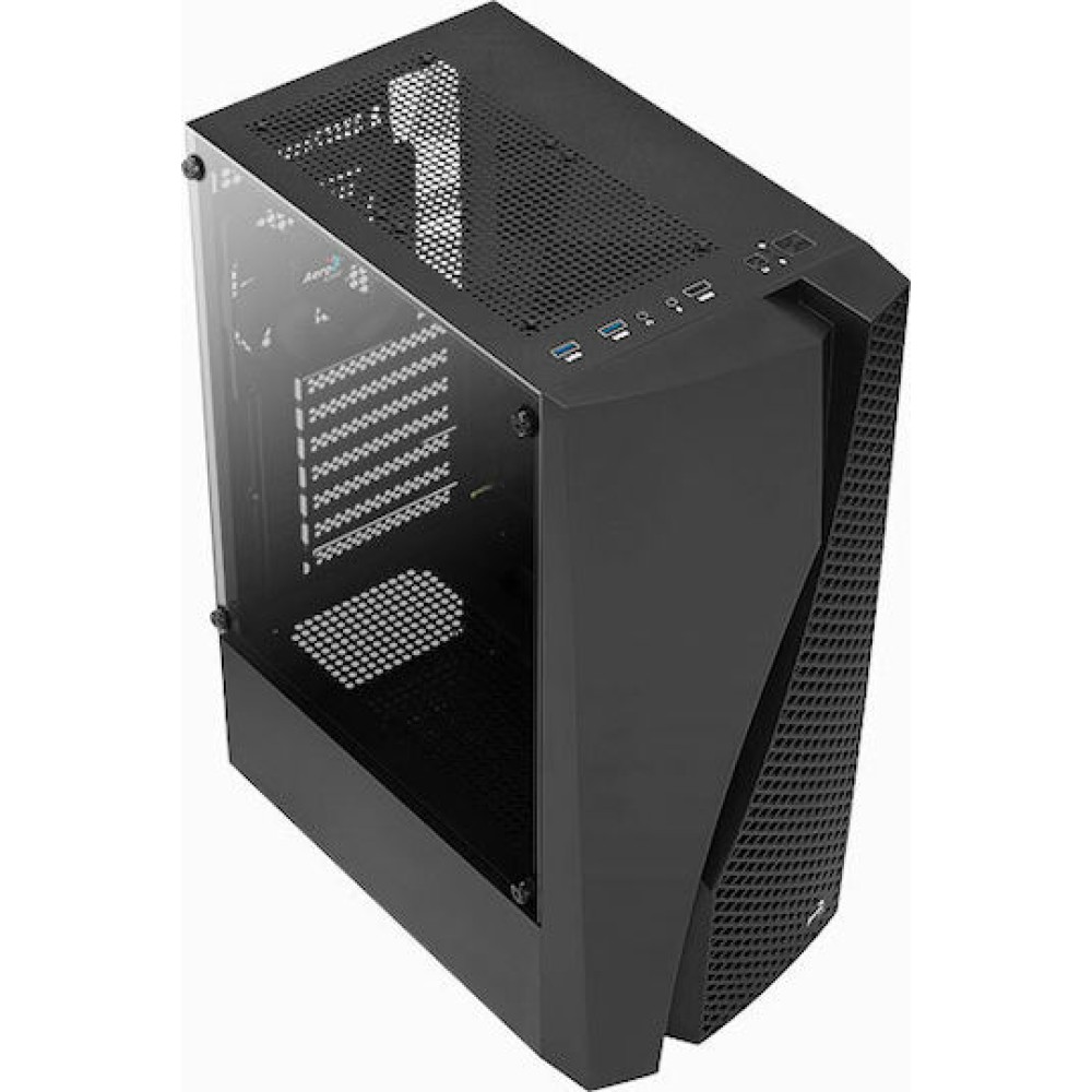 Aerocool Wave v1 Micro Tower Κουτί Υπολογιστή με Πλαϊνό Παράθυρο Μαύρο