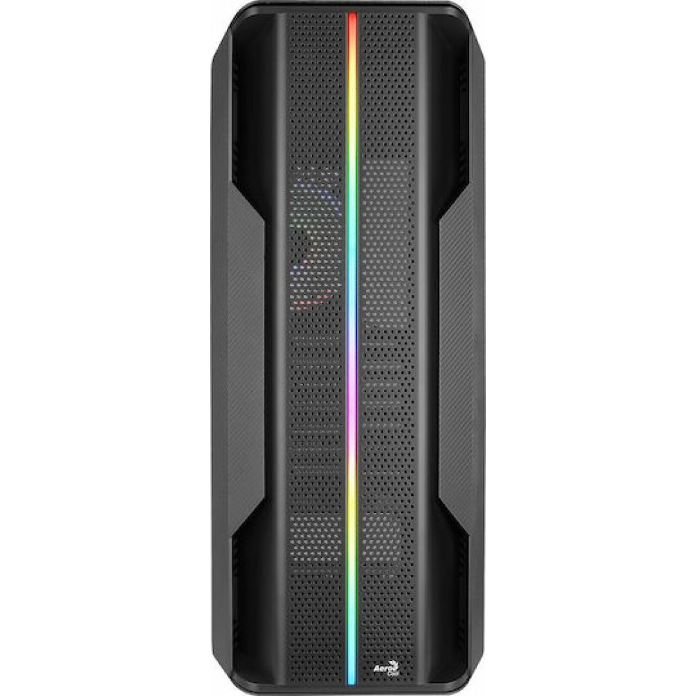 Aerocool Splinter Duo Gaming Midi Tower Κουτί Υπολογιστή με Πλαϊνό Παράθυρο και RGB Φωτισμό Μαύρο
