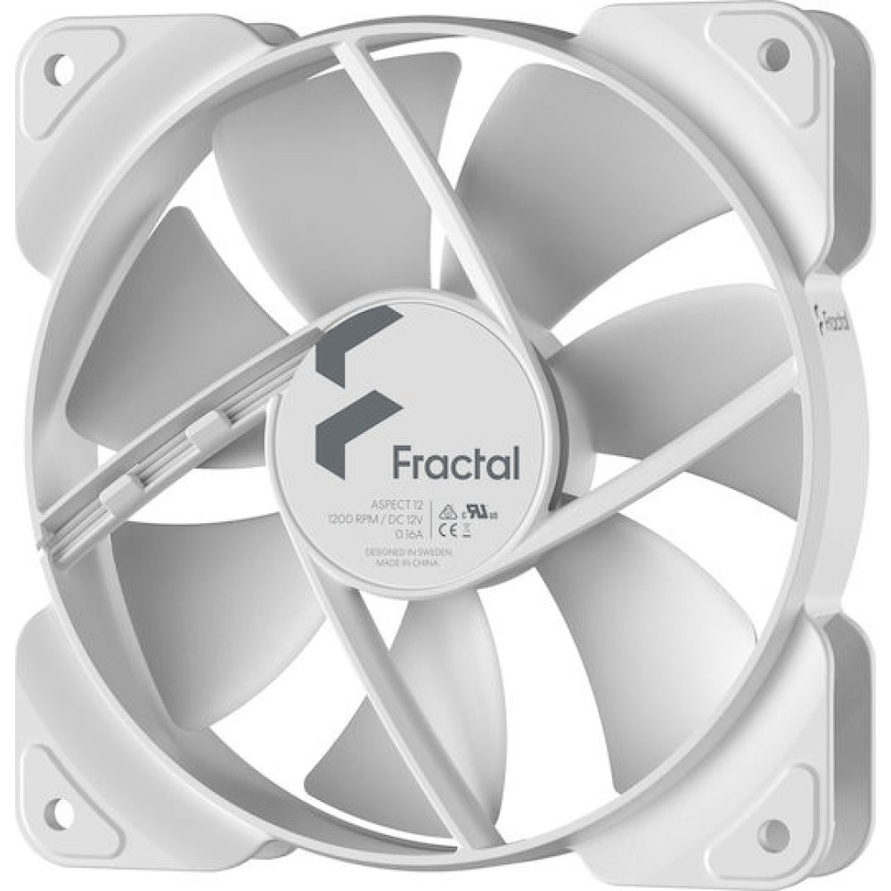 Fractal Design Aspect 12 Case Fan 120mm με Σύνδεση 3-Pin Λευκό