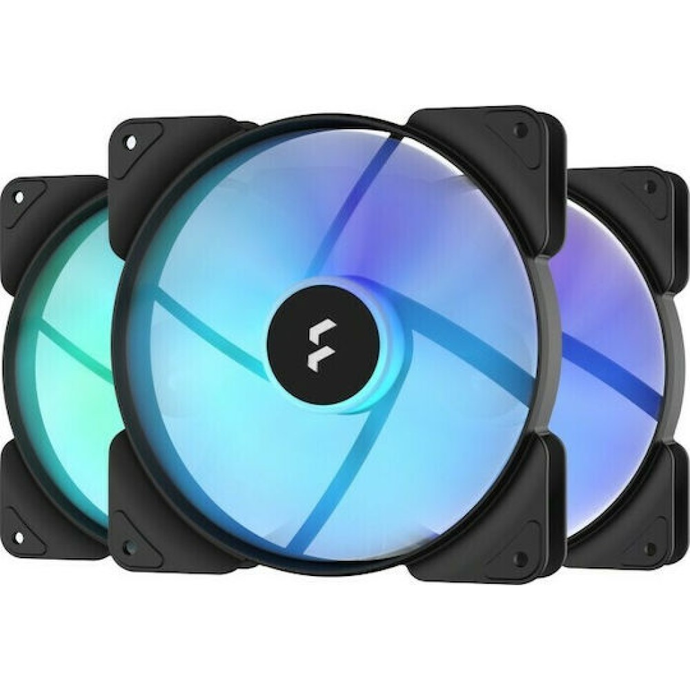 Fractal Design Aspect 12 RGB Black Frame Case Fan 120mm με Σύνδεση 4-Pin PWM 3τμχ