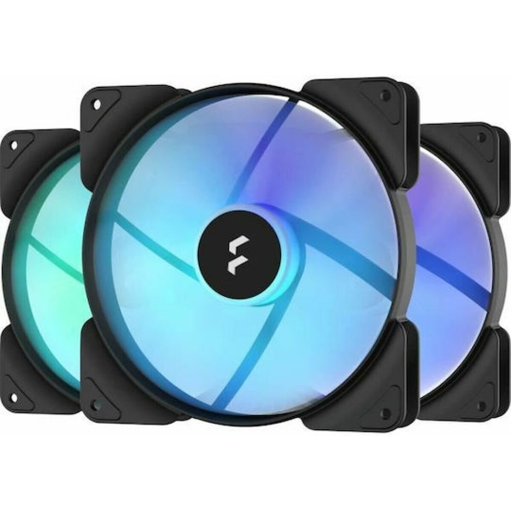 Fractal Design Aspect 14 RGB Black Frame Case Fan 140mm με Σύνδεση 4-Pin PWM 3τμχ