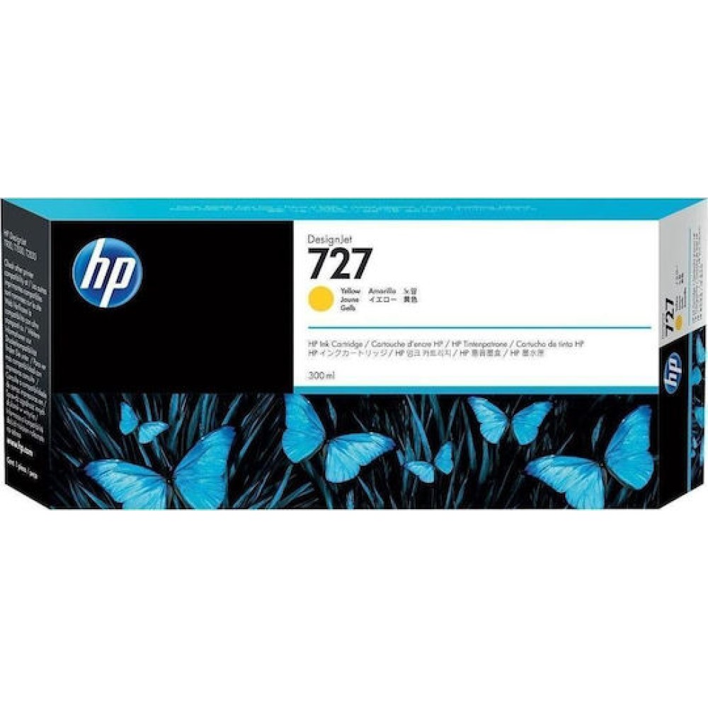 HP 727 Γνήσιο Μελάνι Εκτυπωτή InkJet Κίτρινο (F9J78A)