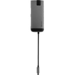 USB-C Multiport-Hub (grau, HDMI, USB-A, RJ-45)