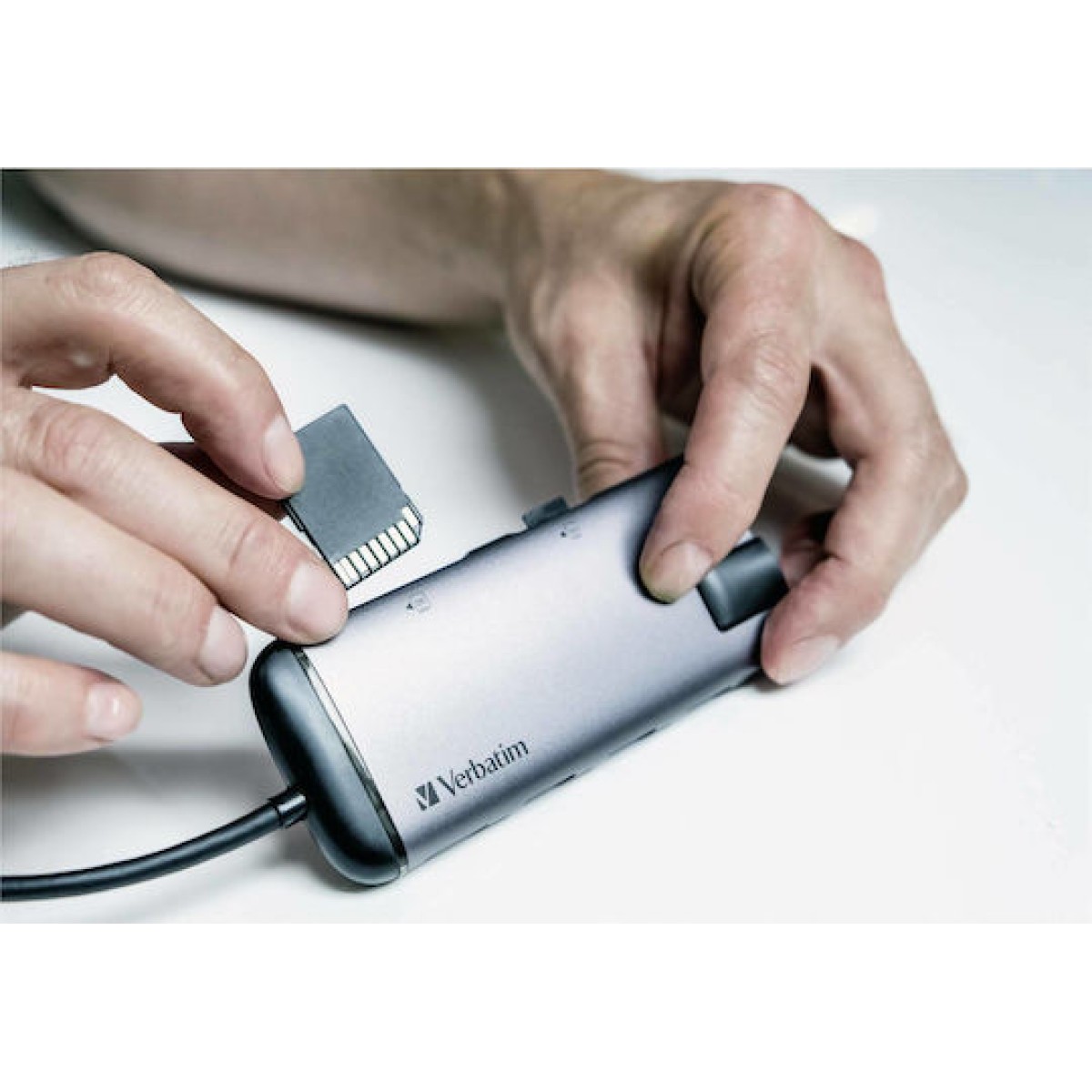 USB-C Multiport-Hub (grau, HDMI, USB-A, RJ-45)