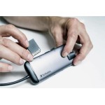 USB-C Multiport-Hub (grau, HDMI, USB-A, RJ-45)