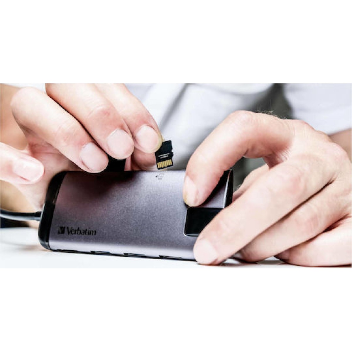 USB-C Multiport-Hub (grau, HDMI, USB-A, RJ-45)