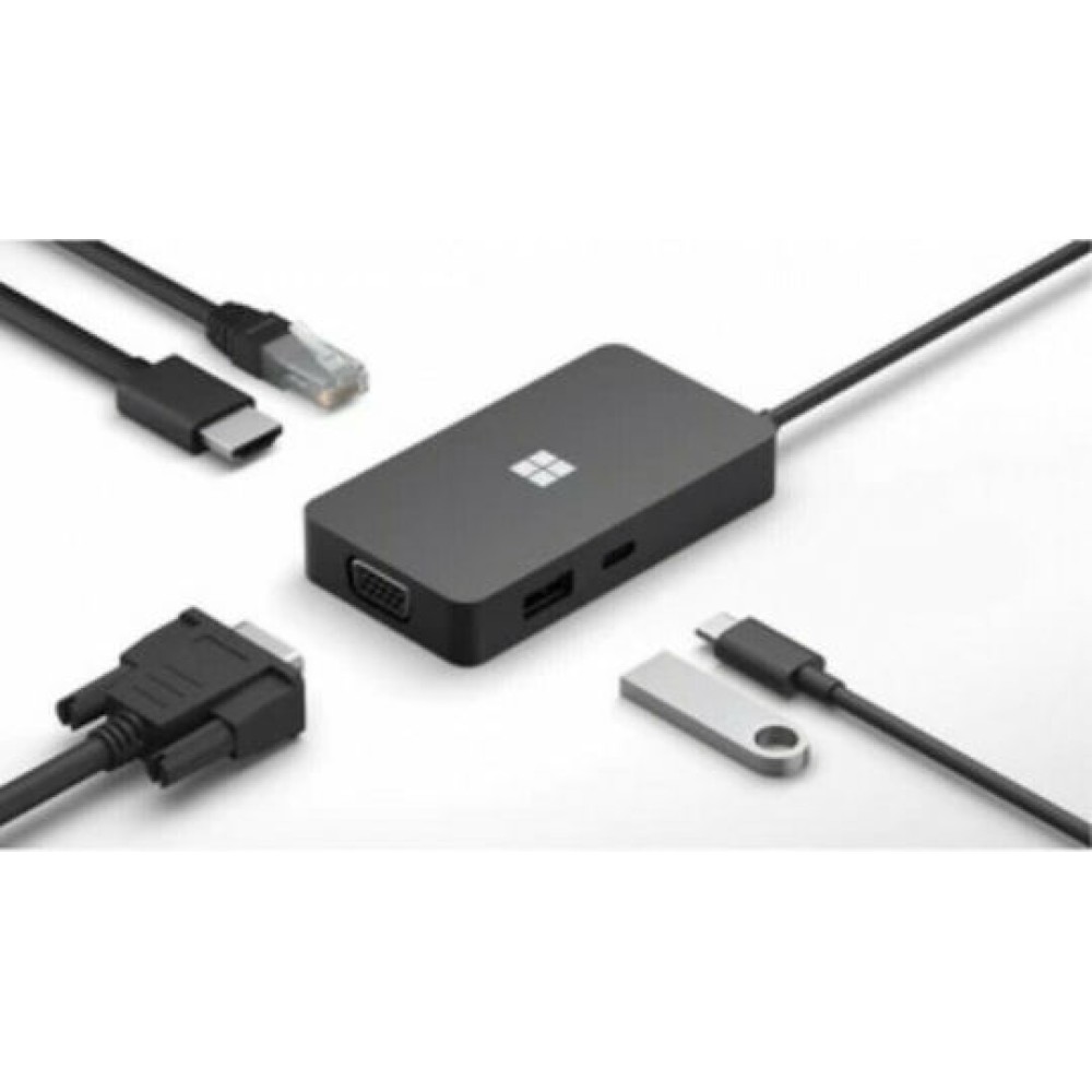 Microsoft Travel Hub USB-C Docking Station με HDMI PD Ethernet Μαύρο