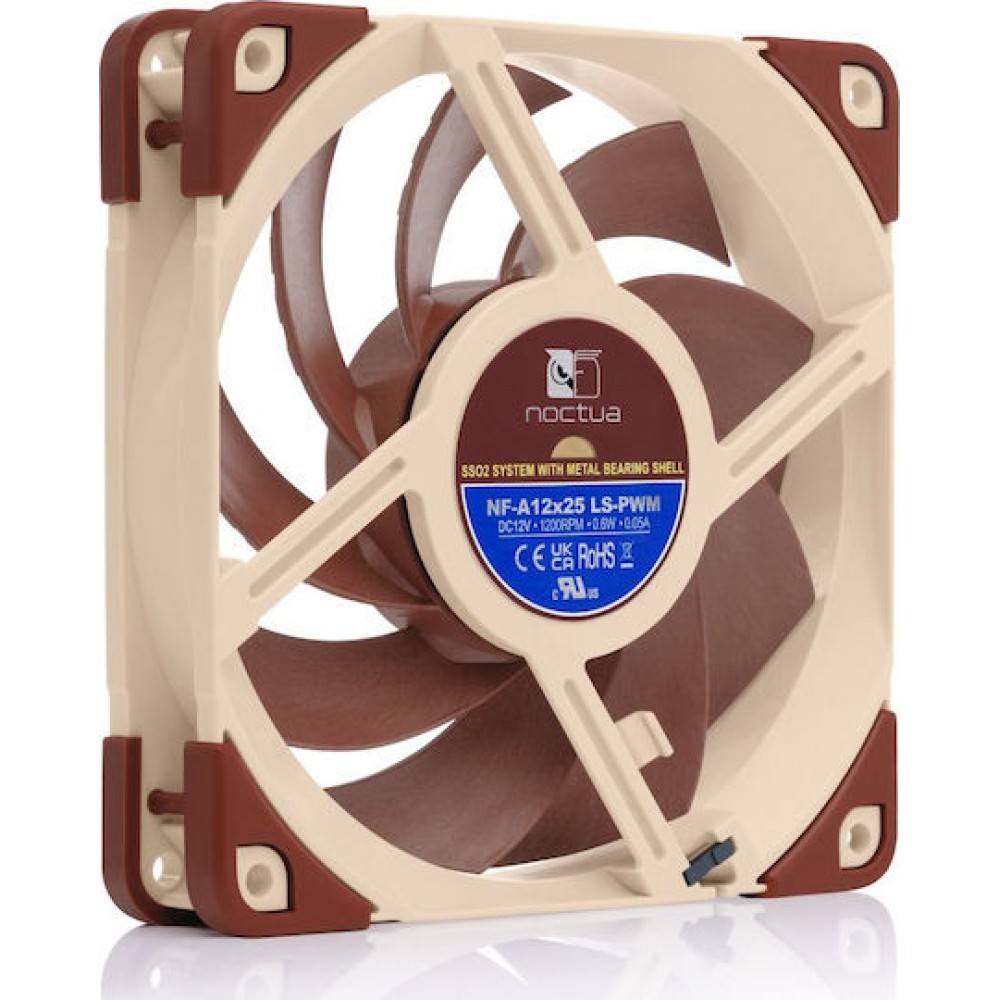 Noctua NF-A12x25 LS Case Fan 120mm με Σύνδεση 4-Pin PWM Καφέ