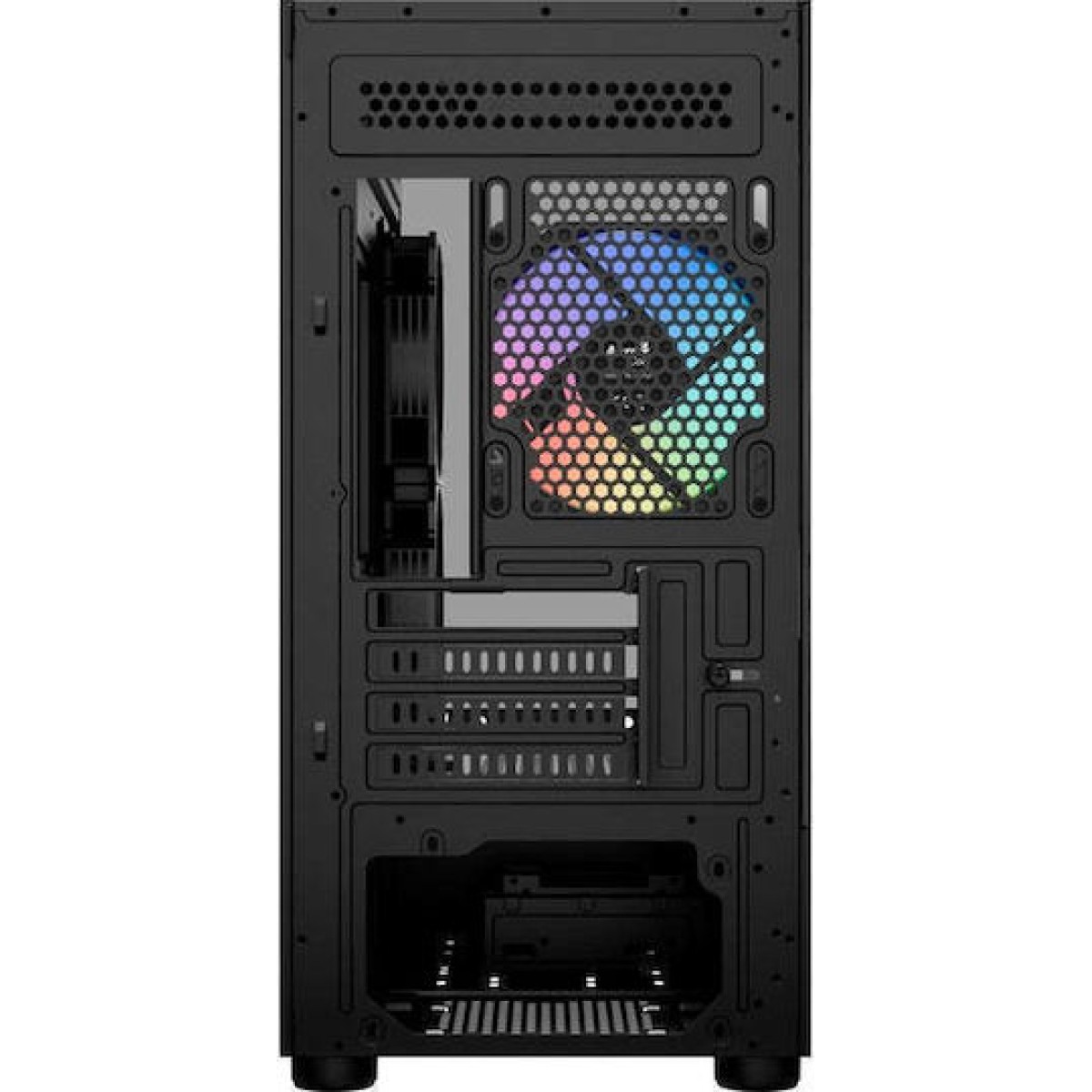 Aerocool Viewport Mini Mini Tower Κουτί Υπολογιστή με Πλαϊνό Παράθυρο και RGB Φωτισμό Μαύρο