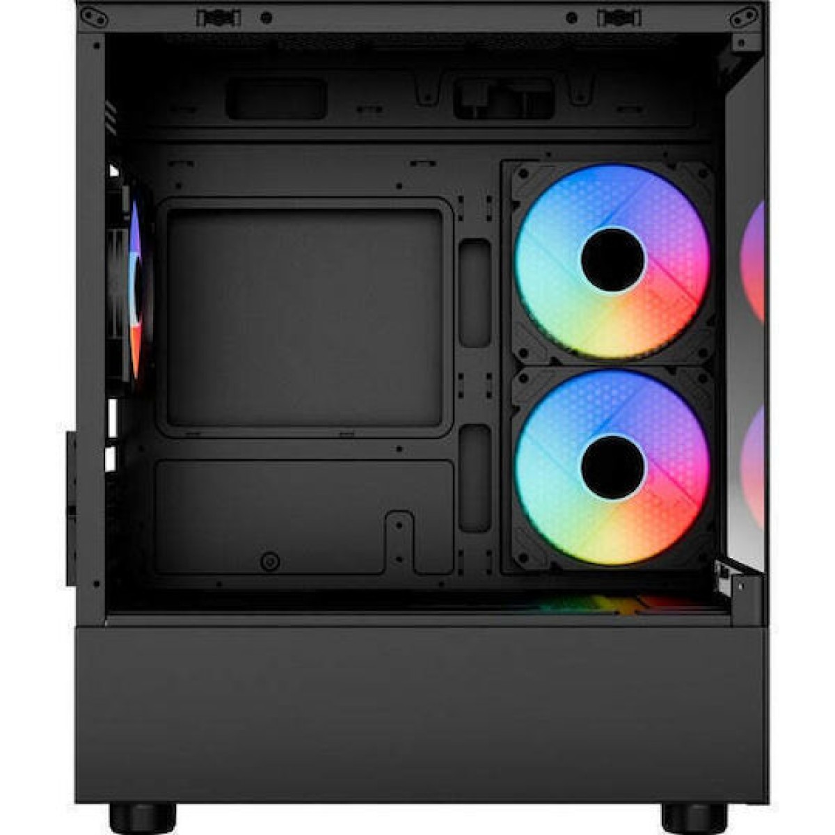 Aerocool Viewport Mini Mini Tower Κουτί Υπολογιστή με Πλαϊνό Παράθυρο και RGB Φωτισμό Μαύρο