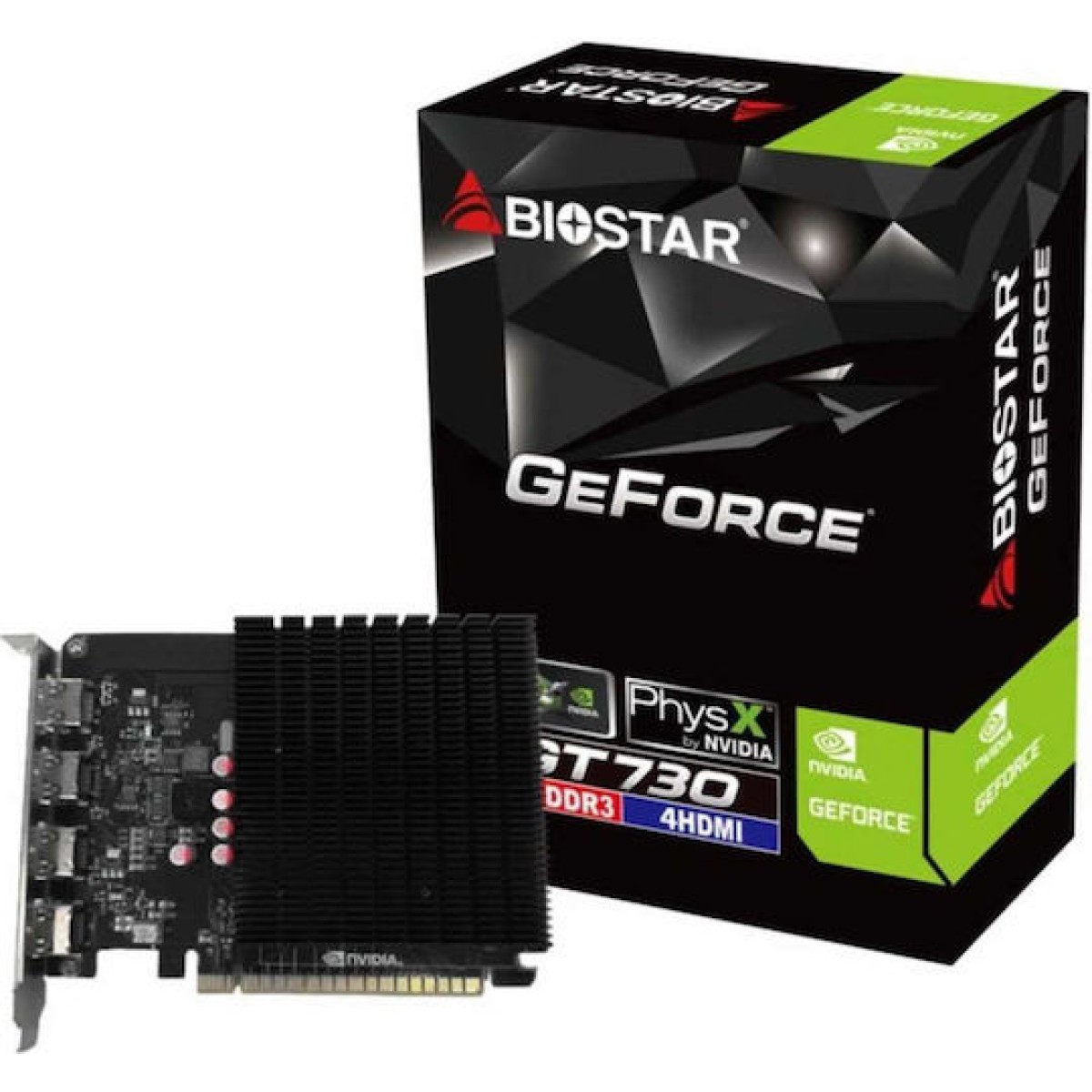 Biostar GeForce GT 730 4GB GDDR3 Κάρτα Γραφικών