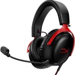 HyperX Cloud III Over Ear Gaming Headset με σύνδεση 3.5mm / USB Μαύρο / Κόκκινο