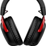 HyperX Cloud III Over Ear Gaming Headset με σύνδεση 3.5mm / USB Μαύρο / Κόκκινο