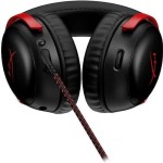 HyperX Cloud III Over Ear Gaming Headset με σύνδεση 3.5mm / USB Μαύρο / Κόκκινο