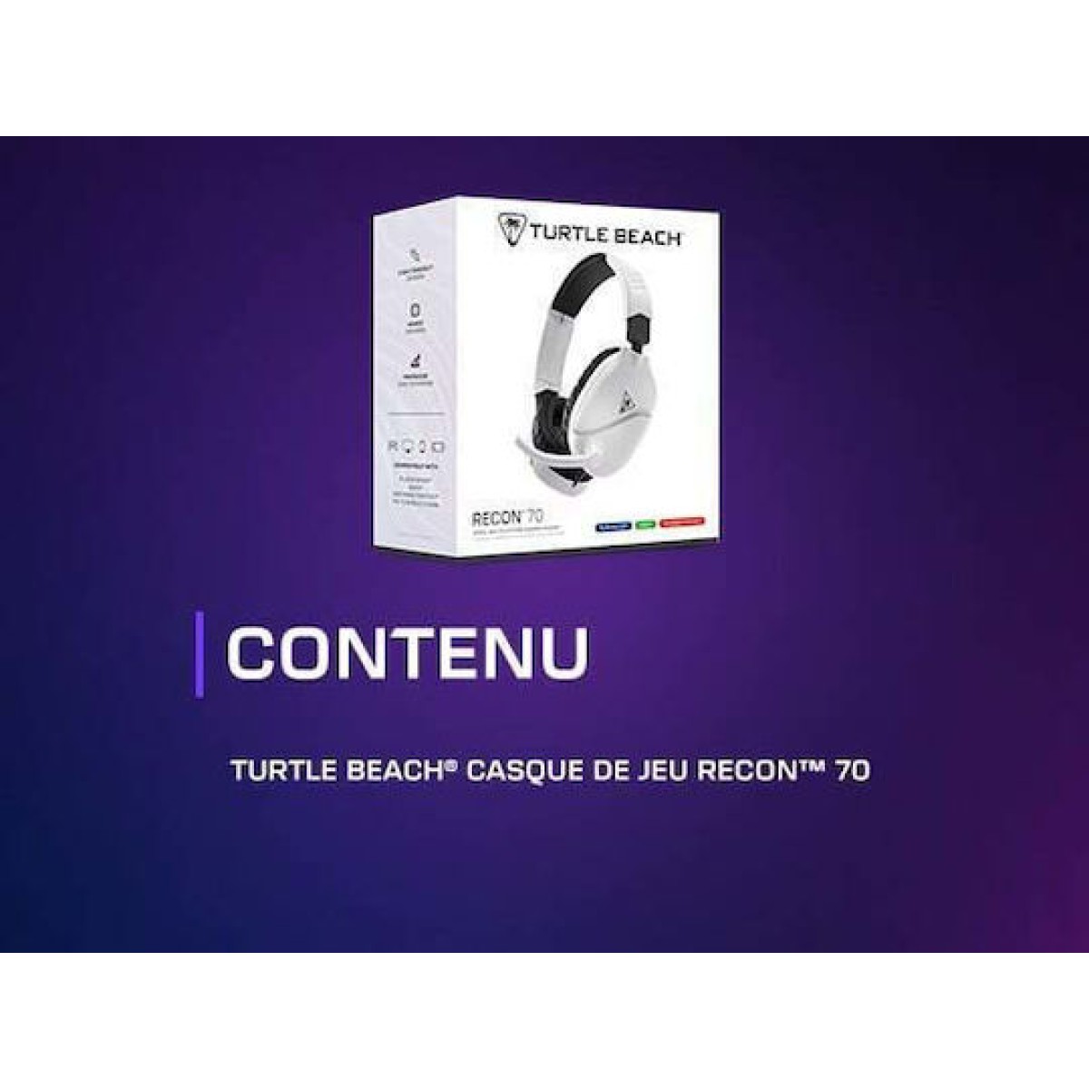 Turtle Beach Recon 70 Over Ear Gaming Headset με σύνδεση 3.5mm Λευκό