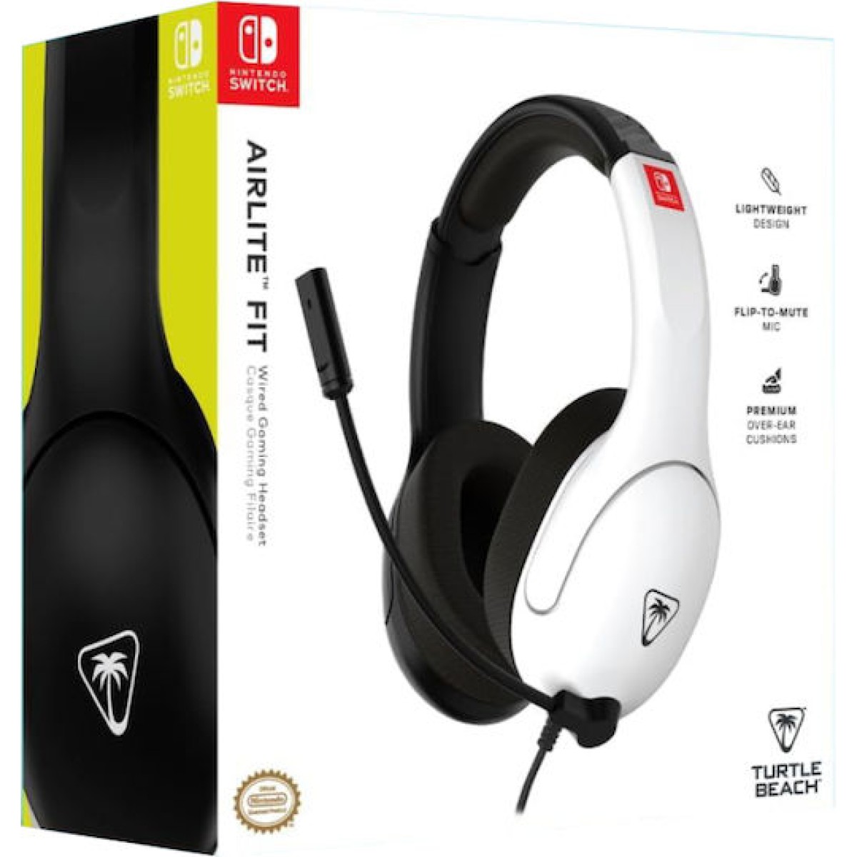 Turtle Beach Airlite Fit Over Ear Gaming Headset με σύνδεση 3.5mm Λευκό