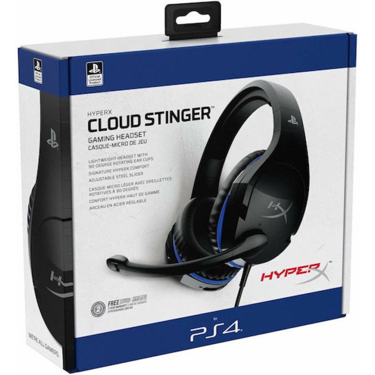 HyperX Cloud Stinger for PS4 Over Ear Gaming Headset με σύνδεση 3.5mm