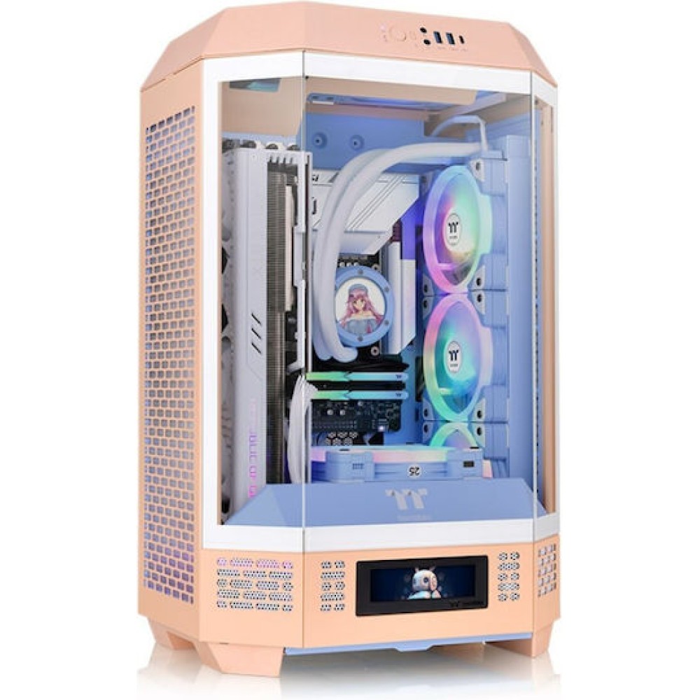 Thermaltake The Tower 300 Micro Tower Κουτί Υπολογιστή με Πλαϊνό Παράθυρο και RGB Φωτισμό Peach Fuzz