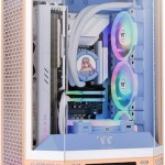 Thermaltake The Tower 300 Micro Tower Κουτί Υπολογιστή με Πλαϊνό Παράθυρο και RGB Φωτισμό Peach Fuzz