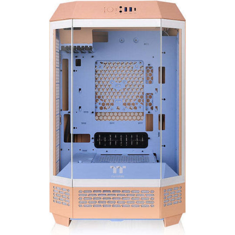Thermaltake The Tower 300 Micro Tower Κουτί Υπολογιστή με Πλαϊνό Παράθυρο και RGB Φωτισμό Peach Fuzz