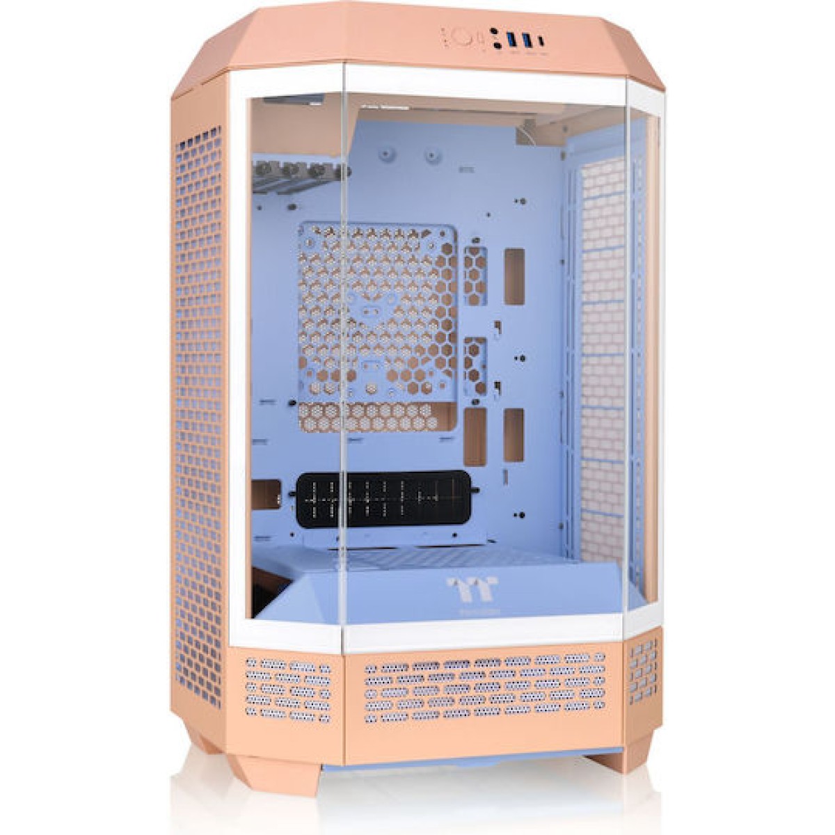 Thermaltake The Tower 300 Micro Tower Κουτί Υπολογιστή με Πλαϊνό Παράθυρο και RGB Φωτισμό Peach Fuzz