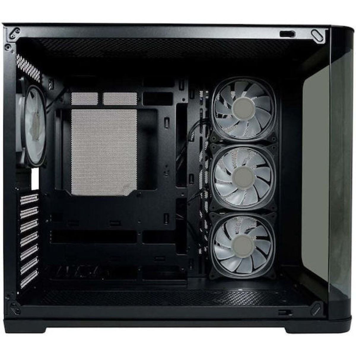 LC-Power Gaming 8001B Pro-Storm Light Midi Tower Κουτί Υπολογιστή με Πλαϊνό Παράθυρο και RGB Φωτισμό Μαύρο