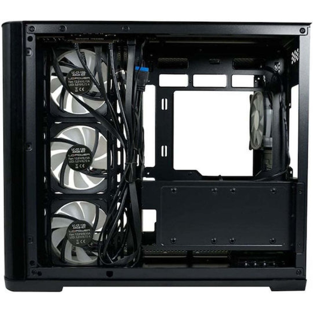LC-Power Gaming 8001B Pro-Storm Light Midi Tower Κουτί Υπολογιστή με Πλαϊνό Παράθυρο και RGB Φωτισμό Μαύρο