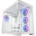 LC-Power Gaming 8001W Pro-Storm Light Midi Tower Κουτί Υπολογιστή με Πλαϊνό Παράθυρο και RGB Φωτισμό Λευκό