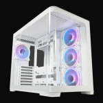 LC-Power Gaming 8001W Pro-Storm Light Midi Tower Κουτί Υπολογιστή με Πλαϊνό Παράθυρο και RGB Φωτισμό Λευκό