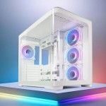 LC-Power Gaming 8001W Pro-Storm Light Midi Tower Κουτί Υπολογιστή με Πλαϊνό Παράθυρο και RGB Φωτισμό Λευκό