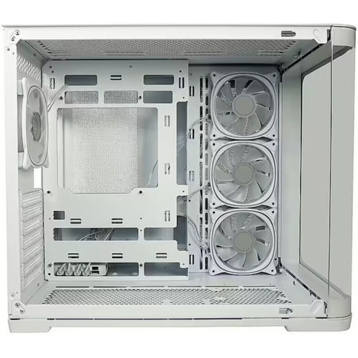 LC-Power Gaming 8001W Pro-Storm Light Midi Tower Κουτί Υπολογιστή με Πλαϊνό Παράθυρο και RGB Φωτισμό Λευκό