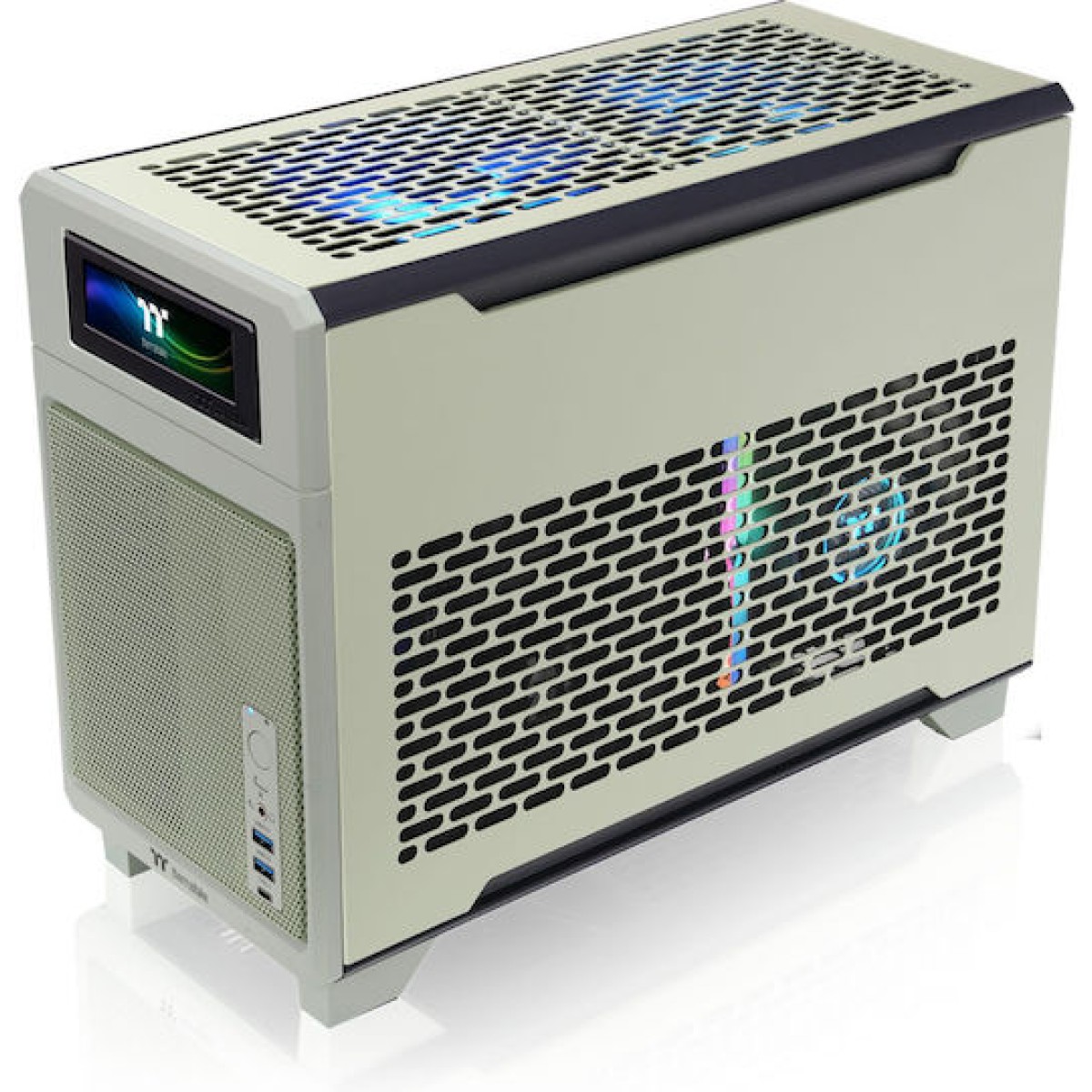 Thermaltake TR100 Mini Tower Κουτί Υπολογιστή Verde Green