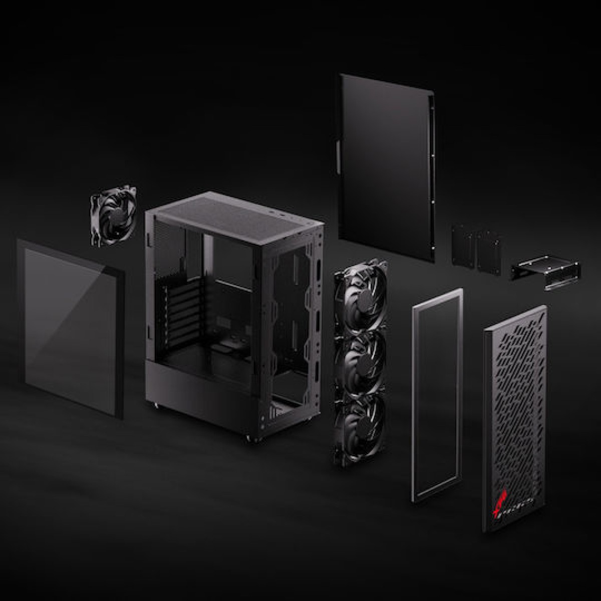 Adata XPG Valor AIR Midi Tower Κουτί Υπολογιστή με Πλαϊνό Παράθυρο Μαύρο