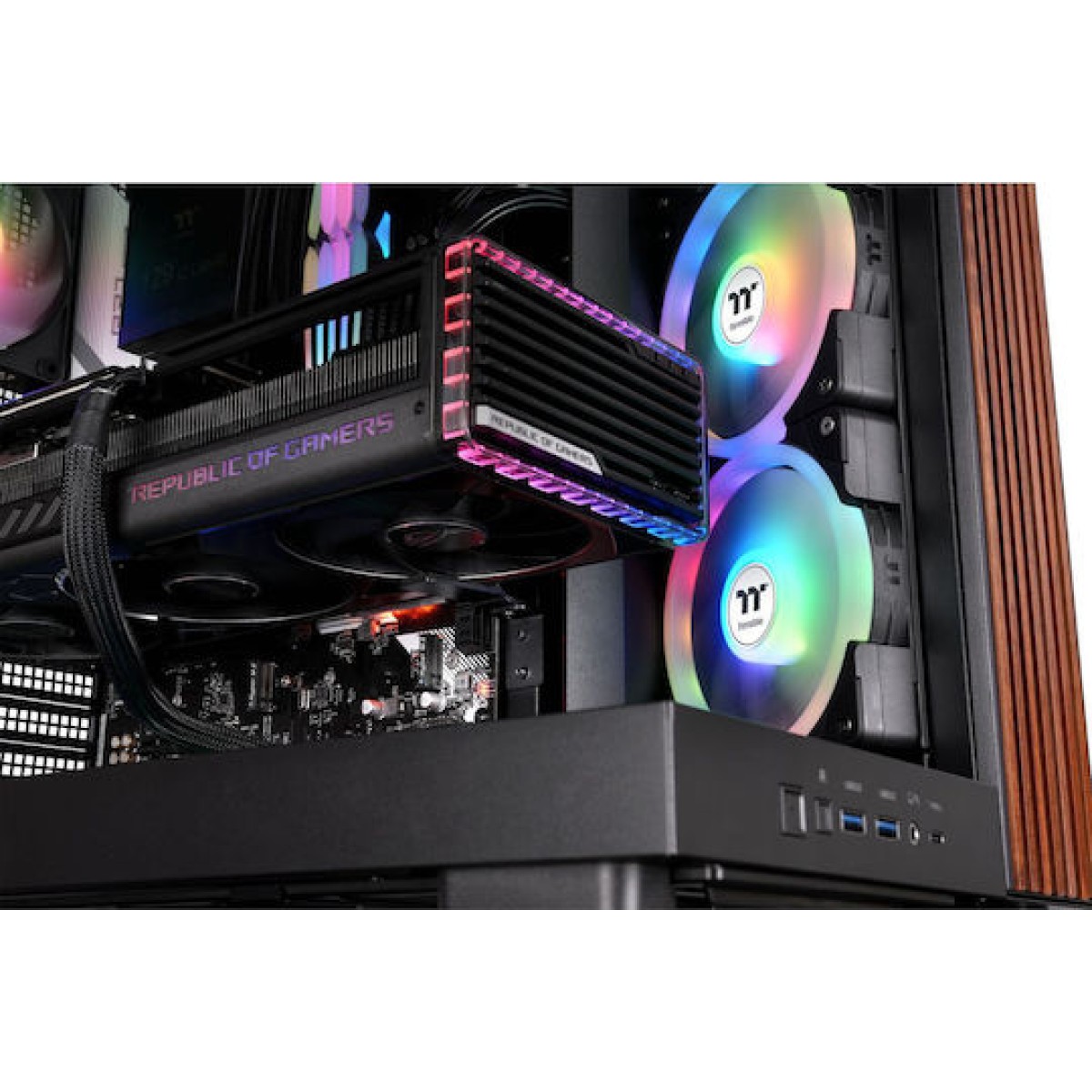 Thermaltake View 380 XL WS ARGB Midi Tower Κουτί Υπολογιστή με Πλαϊνό Παράθυρο Μαύρο