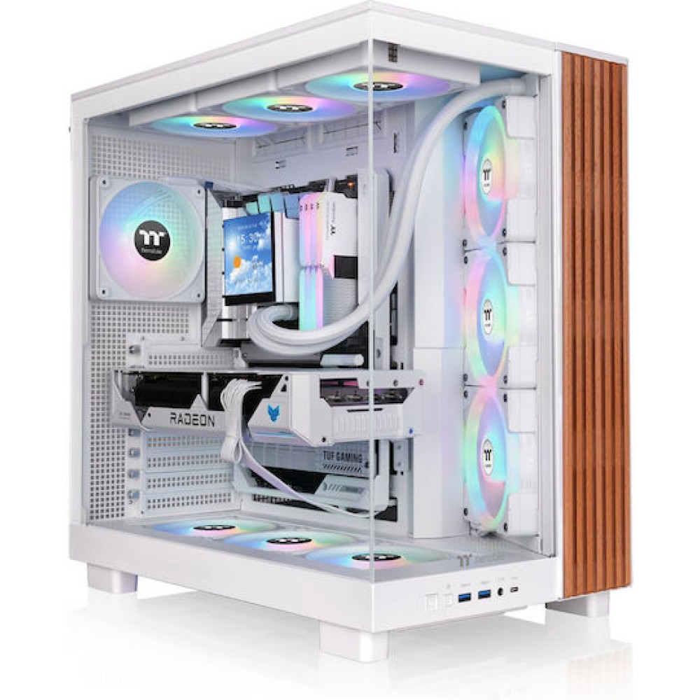 Thermaltake View 380 XL WS ARGB Gaming Midi Tower Κουτί Υπολογιστή με Πλαϊνό Παράθυρο Snow