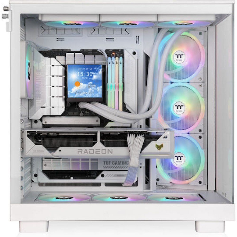 Thermaltake View 380 XL WS ARGB Gaming Midi Tower Κουτί Υπολογιστή με Πλαϊνό Παράθυρο Snow