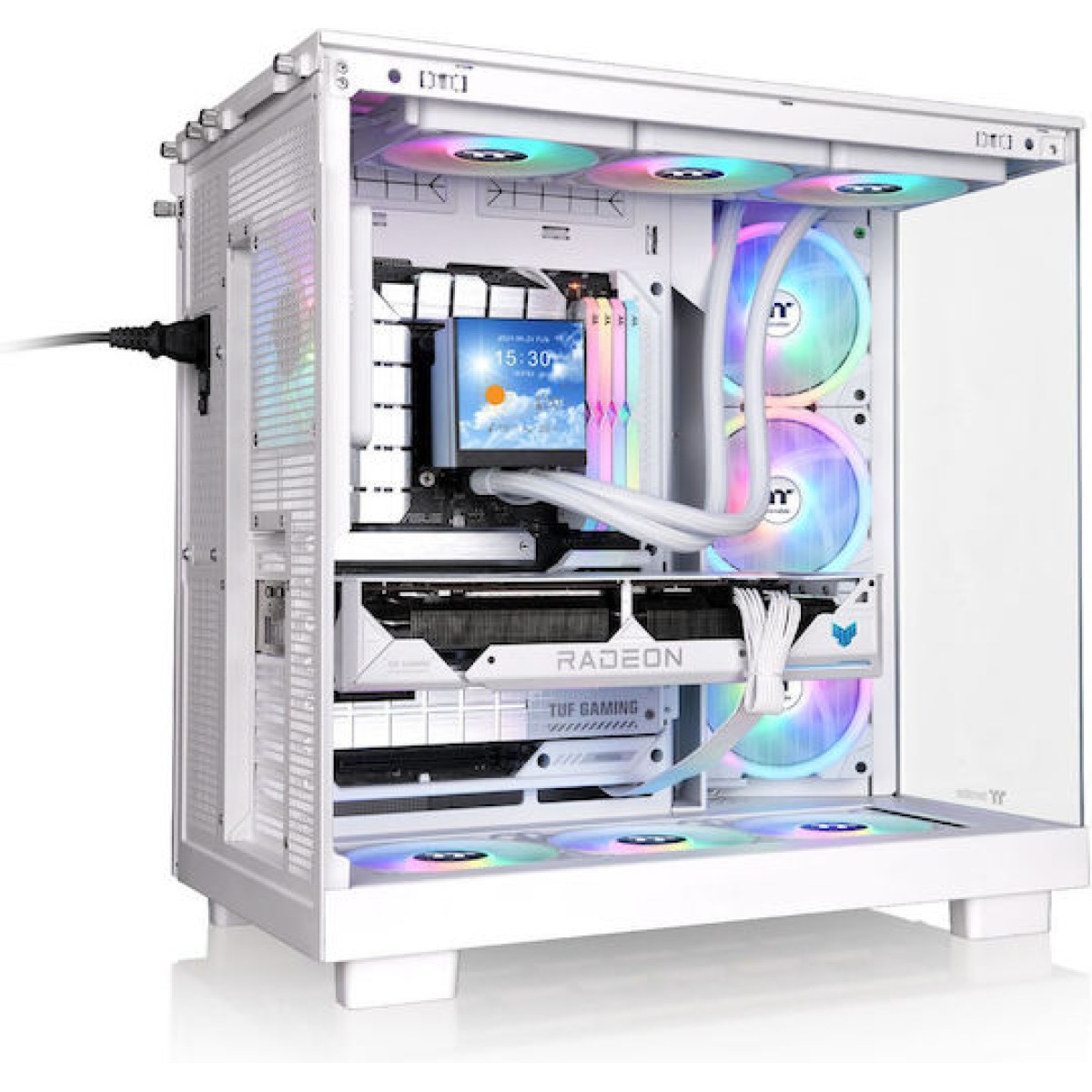 Thermaltake View 380 XL WS ARGB Gaming Midi Tower Κουτί Υπολογιστή με Πλαϊνό Παράθυρο Snow