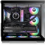 Thermaltake View 380 WS ARGB Gaming Midi Tower Κουτί Υπολογιστή με Πλαϊνό Παράθυρο Μαύρο